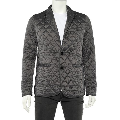 Burberry Charcoal Grey Quilted Synthetic Jacket M - Burberry - Modalova