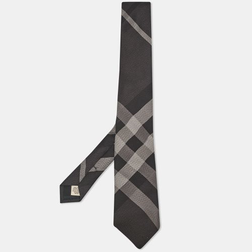 Burberry Grey Nova Check Silk Tie - Burberry - Modalova