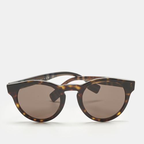 Burberry Brown Check B 4359 Frame Round Sunglasses - Burberry - Modalova