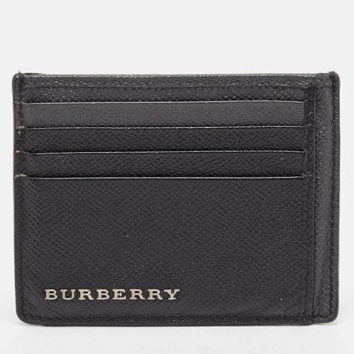 Burberry Black/Grey Leather Card Holder - Burberry - Modalova