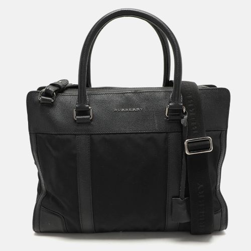 Leather and Nylon Laptop Bag - Burberry - Modalova