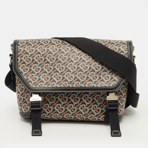 Burberry Black/Brown TB Monogram Coated Canvas and Leather Messenger Bag - Burberry - Modalova