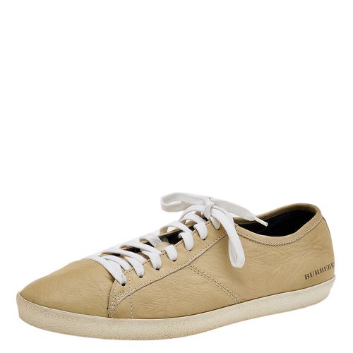 Burberry Beige Leather Low Top Sneakers Size 43 - Burberry - Modalova