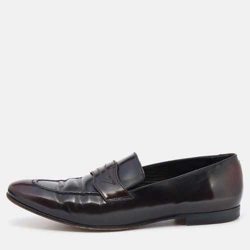 Dark Leather Bedmont Slip On Loafer Size 39.5 - Burberry - Modalova