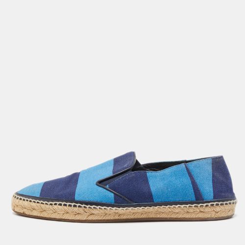 Burberry Blue Canvas Slip On Espadrille Flats Size 42.5 - Burberry - Modalova