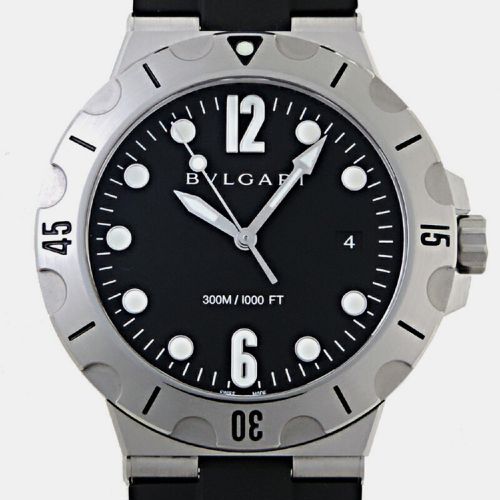 Bvlgari Black Stainless Steel Diagono DP41BSVSD Automatic Men's Wristwatch 41 mm - Bvlgari - Modalova