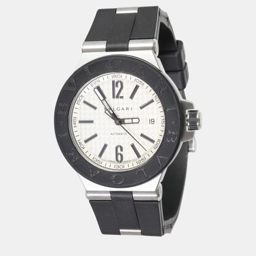 Bvlgari Silver Stainless Steel Diagono DG40SV Automatic Men's Wristwatch 40 mm - Bvlgari - Modalova