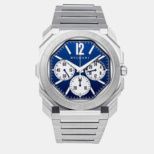 Bvlgari Blue Stainless Steel Octo Finissimo Automatic Men's Wristwatch 43 mm - Bvlgari - Modalova