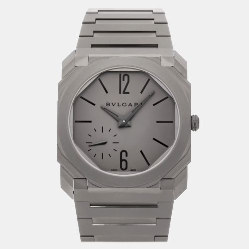 Bvlgari Grey Titanium Octo Finissimo Automatic Men's Wristwatch 40 mm - Bvlgari - Modalova