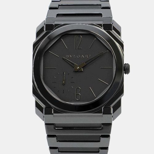 Bvlgari Black Dial Ceramic Octo Finissimo Watch 40mm - Bvlgari - Modalova