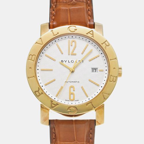 Bvlgari Silver 18k Yellow Gold Bvlgari Bvlgari BB42GL Automatic Men's Wristwatch 42 mm - Bvlgari - Modalova