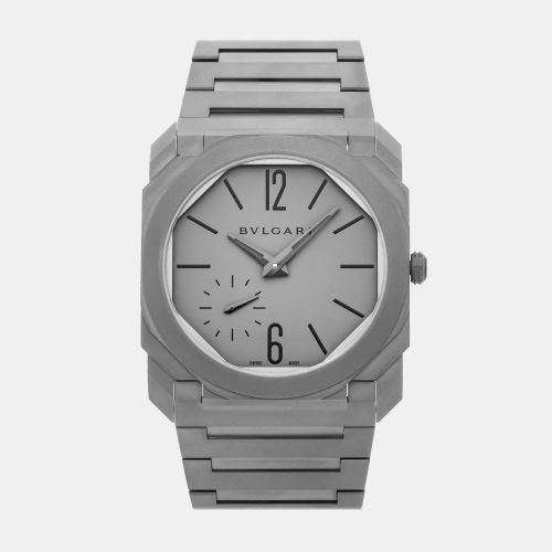 Octo Finissimo 102711 Automatic Titanium Dial Men's Wristwatch 40mm - Bvlgari - Modalova