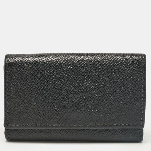 Bvlgari Black Leather Flap Key Holder - Bvlgari - Modalova