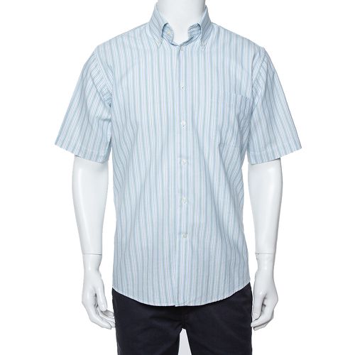 Tricolor Striped Cotton Short Sleeve Shirt M - Balmain - Modalova