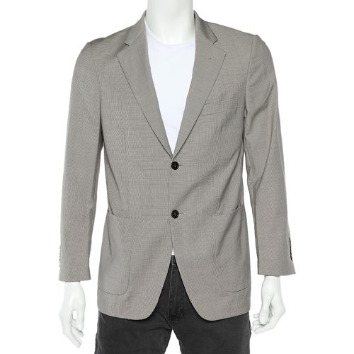 Balmain Beige Checkered Wool Button Front Blazer XS - Balmain - Modalova