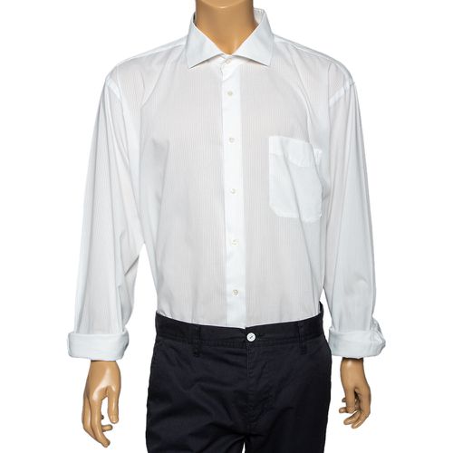 Balmain White Cotton Button Front Shirt 3XL - Balmain - Modalova