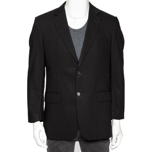 Balmain Black Wool Button Front Blazer L - Balmain - Modalova