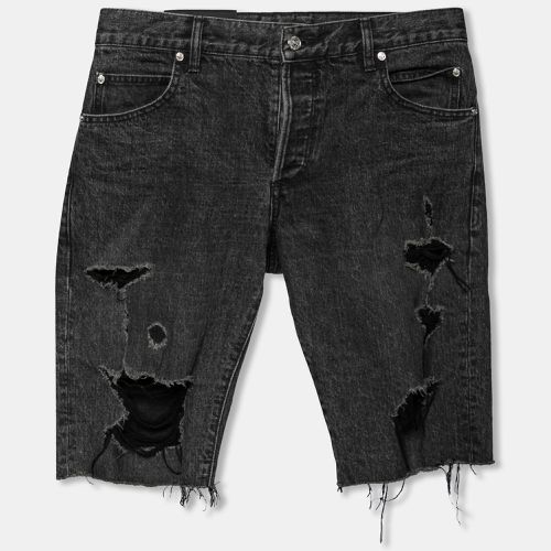 Distressed Denim Shorts M - Balmain - Modalova