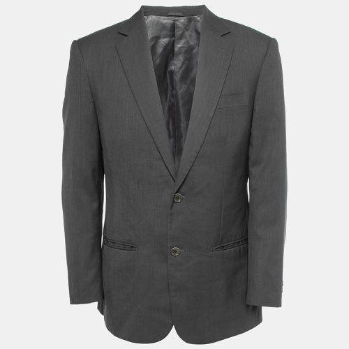 Balmain Grey Crepe Single Breasted Blazer XL - Balmain - Modalova