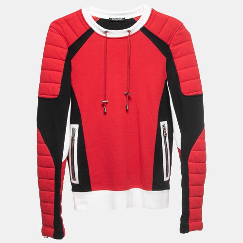 Balmain Red Cotton Quilted Sweatshirt XS - Balmain - Modalova