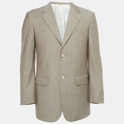 Balmain Light Brown Wool Blend Single Breasted Blazer XS - Balmain - Modalova