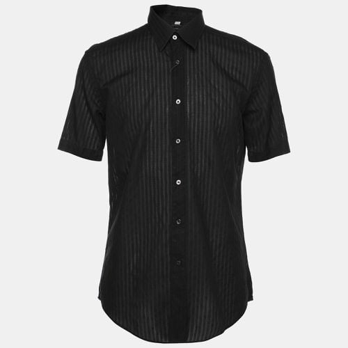 Balmain Black Cotton Knit Polo Shirt M - Balmain - Modalova