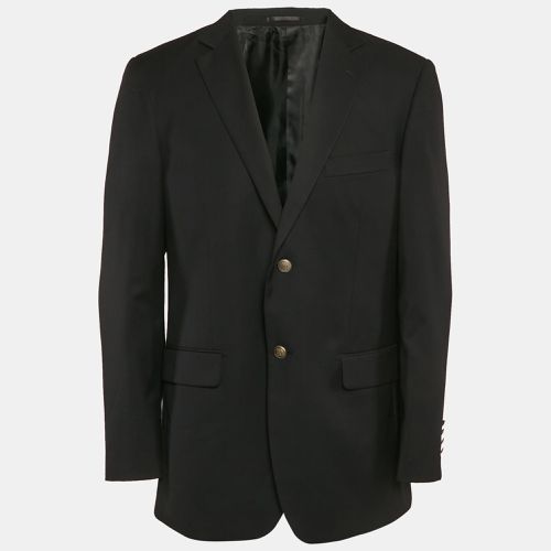 Balmain Black Gabardine Button Detail Single Breasted Blazer XL - Balmain - Modalova