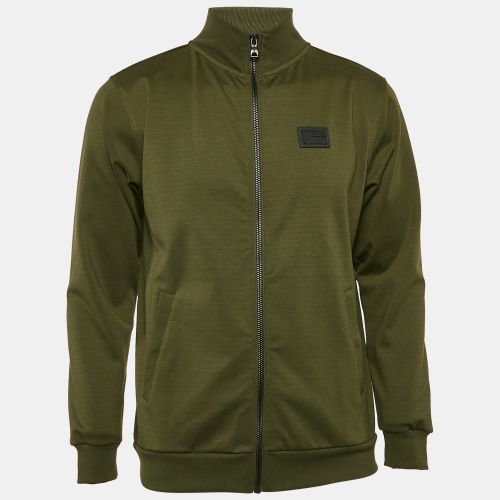 Balmain Green Jersey Zip-Up Sweat Jacket M - Balmain - Modalova