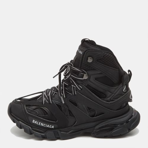 Balenciaga Black Mesh and Faux Leather Track Hike High Top Sneakers Size 40 - Balenciaga - Modalova