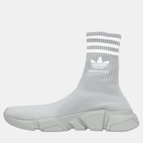 Balenciaga x Adidas Grey Knit Fabric Speed Trainer Sock High Top Sneakers EU 39 - Balenciaga - Modalova