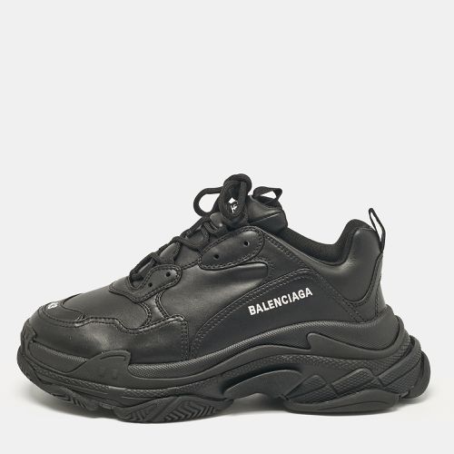 Balenciaga Black Leather Triple S Lace Up Sneakers Size 43 - Balenciaga - Modalova