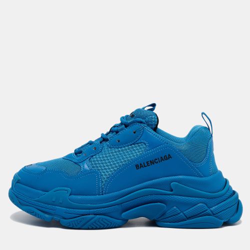 Balenciaga Blue Mesh and Leather Triple S Sneakers Size 42 - Balenciaga - Modalova