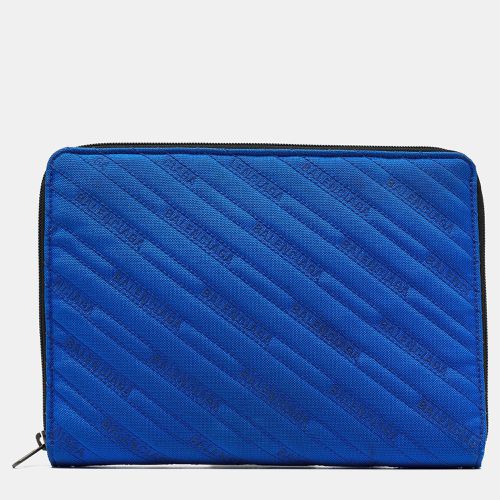 Balenciaga Blue/Black Logo Nylon iPad Case - Balenciaga - Modalova