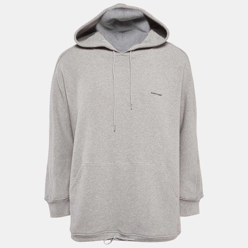 Balenciaga Grey Cotton Knit Oversized Hoodie S - Balenciaga - Modalova