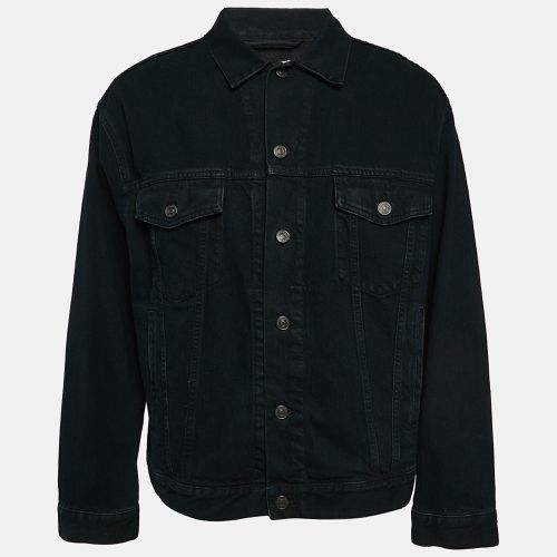 Balenciaga Navy Blue Embroidered Denim Jacket S - Balenciaga - Modalova