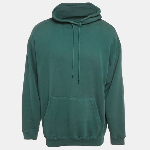 Balenciaga Green Logo Print Cotton Oversized Hoodie S - Balenciaga - Modalova