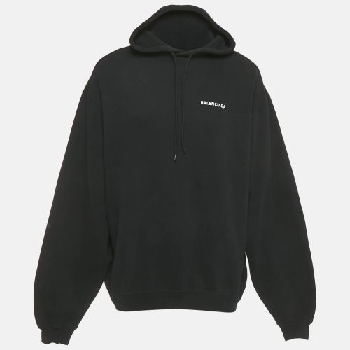 Balenciaga Black Cotton Knit Oversized Hoodie XS - Balenciaga - Modalova