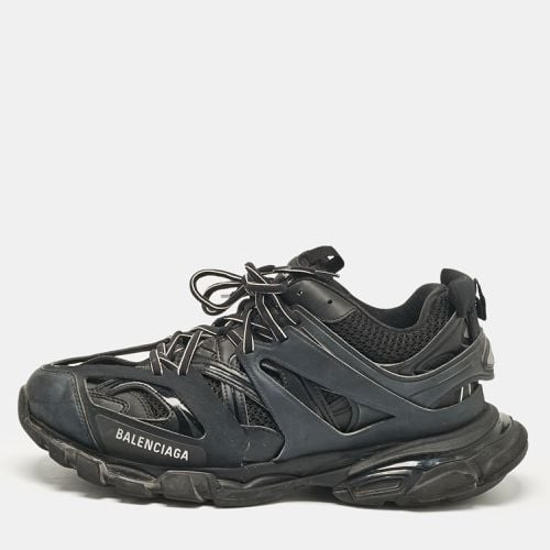 Balenciaga Black Faux Leather and Mesh Track Lace Up Sneakers Size 45 - Balenciaga - Modalova