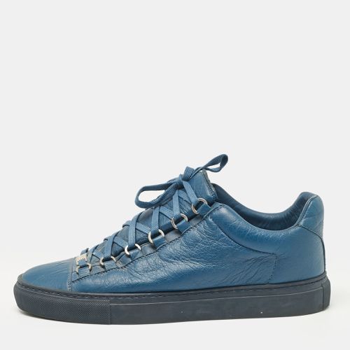 Balenciaga Blue Leather Arena Lace Up Sneakers Size 41 - Balenciaga - Modalova