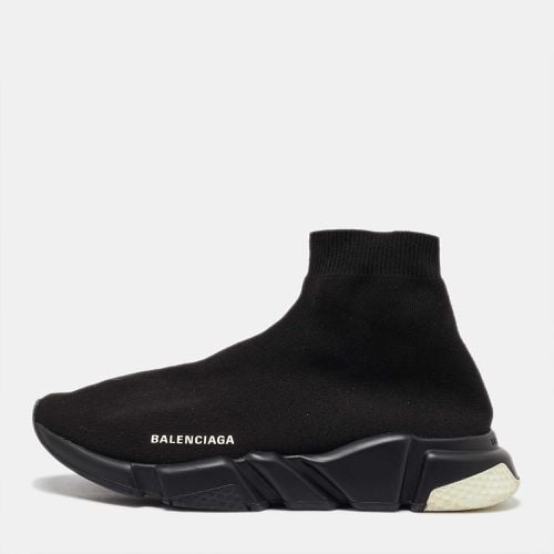 Balenciaga Black Knit Fabric Speed Trainer High Top Sneakers Size 42 - Balenciaga - Modalova