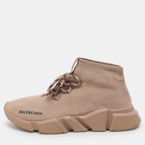 Balenciaga Beige Knit Fabric Speed Trainer Sneakers Size 40 - Balenciaga - Modalova