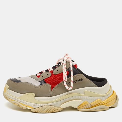 Balenciaga Multicolor Faux Leather and Mesh Triple S Sneaker Mules Size 42 - Balenciaga - Modalova