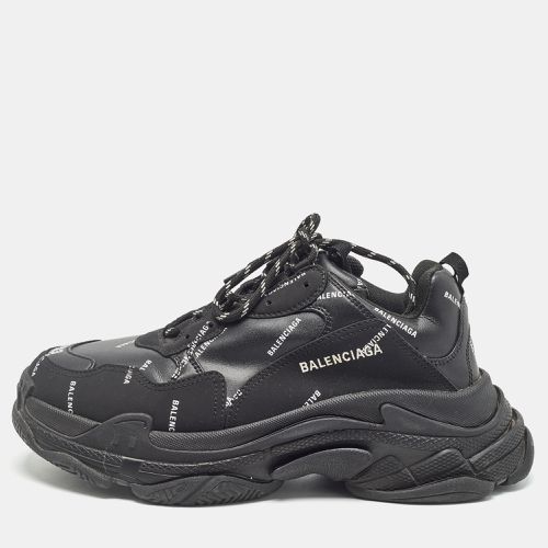 Balenciaga Black Leather Triple S Sneakers Size 43 - Balenciaga - Modalova