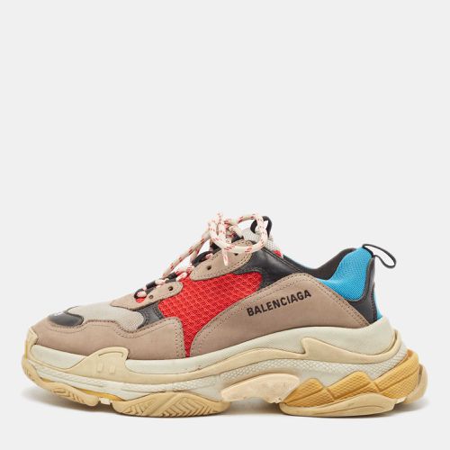 Balenciaga Multicolor Nubuck Leather and Mesh Triple S Sneakers Size 43 - Balenciaga - Modalova