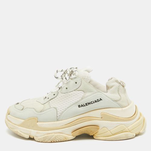 Balenciaga White Mesh and Leather Triple S Sneakers Size 41 - Balenciaga - Modalova