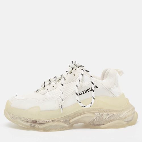 Faux Leather and Mesh Triple S Clear Sole Sneakers Size 39 - Balenciaga - Modalova