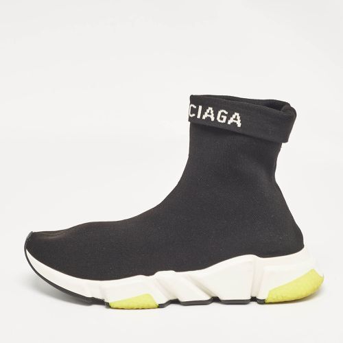 Balenciaga Black Knit Fabric Speed Trainer High Top Sneakers Size 42 - Balenciaga - Modalova