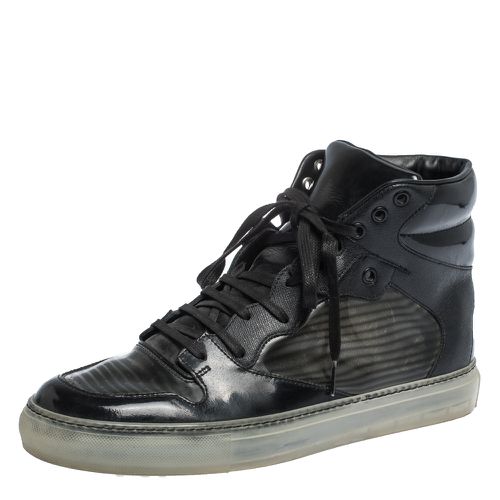 Balenciaga Black Leather and PVC Patchwork High Top Sneakers Size 41 - Balenciaga - Modalova