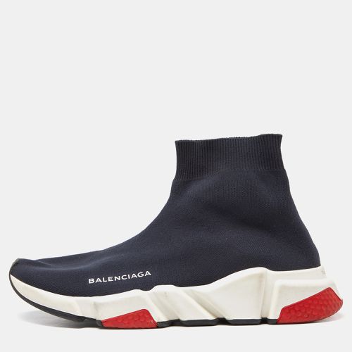 Balenciaga Blue Knit Fabric Speed Trainer High Top Sneakers Size 39 - Balenciaga - Modalova