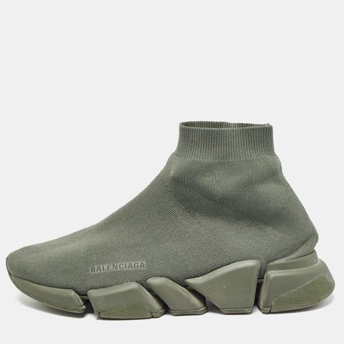 Balenciaga Green Knit Fabric Speed 2.0 Lt Sock Sneakers Size 43 - Balenciaga - Modalova